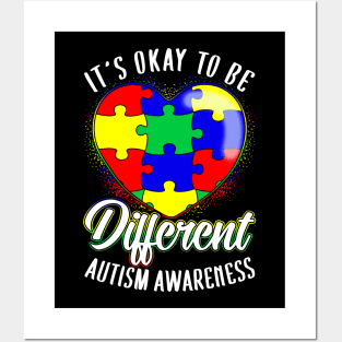 It's OK To Be Different Autism Awareness Posters and Art